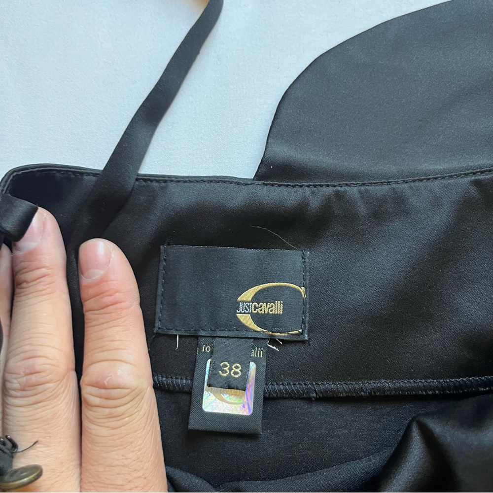 Just Cavalli Roberto Black Ruffle Python Snake Re… - image 5